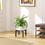 Plant Stand Holder Single Plant Riser For Indoor Outdoor Flower Pot Stand 6.1 IN Tall Metal Black