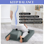 HOMBYS Adjustable Meditation Cushion Set, Thickened Foam Yoga Pillow for Floor Sitting with Hip & Knee Support, Ergonomic Wedge Floor Cushion for Meditation & Mindfulness