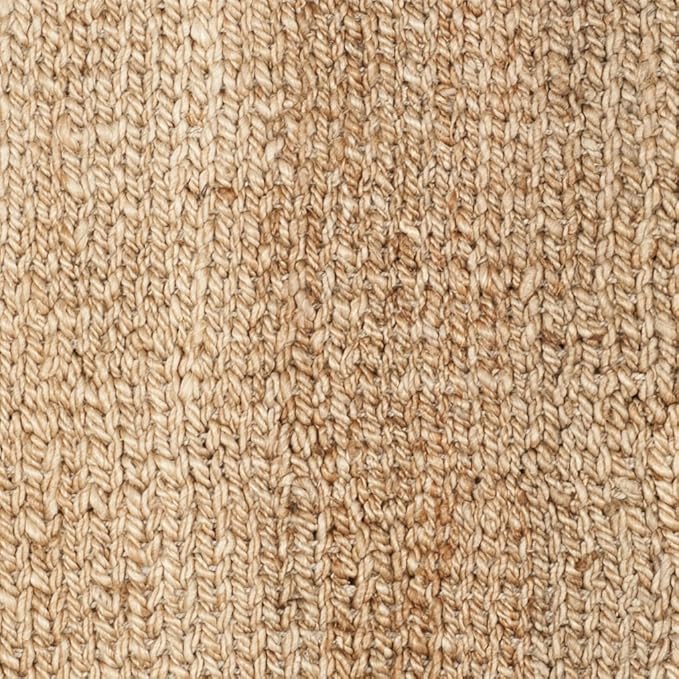SAFAVIEH Natural Fiber Collection Area Rug - 7' Square, Natural, Handmade Farmhouse Jute, Ideal for High Traffic Areas in Living Room, Bedroom (NF732A)