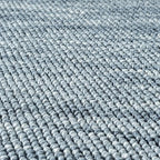 LUXE WEAVERS Solid Machine Woven Blue 8x10 Area Rug, Indoor Stain-Resistant Carpet