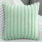 2 Pack 16x16 Pillow Cover Velvet Pillow Covers, Faux Fur Square Throw Pillow Covers for Living Room Decorations Throw Pillow Case, Throw Pillow Cover Cushion Cover for Sofa Bedroom Car, Sage Green