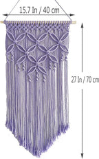 Handmade Cotton Home Decor Macrame Wall Hanging Purple