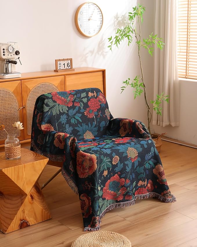 Erke Chair Recliner Cover Boho Throw Blanket Hippie Living Room Decor Wall Hanging Tapestry Outdoor Picnic Camping Rug Mattress Beach Towel Sofa Furniture Slipcover Bohemian 50”x70” The Sunset Coral