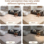 GENIMO 8x10 Washable Area Rug, Non-Slip Vintage Boho Floral Carpet, Soft Low-Pile Thin Living Room Rug for Bedroom, Dining Room, Nursery, Pink White