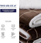 Mon Chateau 60" x 70" Serenity Flannel Throw Blanket, Plaid Print Soft Blanket for Queen-Size Bed, Couch, or Sofa, Cozy Home Decor and Stylish Living Room Comfort, Timberline Plaid
