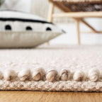 SAFAVIEH Natura Collection Runner Rug - 2'3" x 15', Grey & Ivory, Handmade Wool Blend, Textured Design, Ideal for Hallway, Bedroom, Foyer (NAT425F)