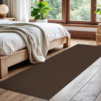 EARTHALL Woven Runner Rug 2x7 Ft Washable Runners for Hallways Cotton Non Slip Rubber Backed Kitchen Runner Braided Indoor Floor Carpet for Entryway, Hallway, Kitchen, Bedroom, Brown
