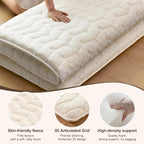Premium Foam Japanese Futon Floor Mattress Full Size 54"x 80",100% High Density Foam Comfortable Floor Mattress,3.2" Thicken Foldable Sleeping Pad,Dormitory Tatami Mat,for Adult and Kids (White)