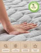 Premium Foam 3.2" Thick Japanese Futon Floor Mattress - Full Size 54"x80" 100% High-Density Foam,Comfortable Sleeping Pad,Tatami Mat for Dorm,Bedroom or Guest Room，Boys Girls Dormitory Pads(Hemp Gray)