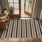 Tangsoo Modern Easy Jute Rug 2x4 Rug for Entryway,Washable Thin Stripe Outdoor Door Mat,Non-Slip Indoor Floor Carpet Farmhouse Small Throw Mat for Kitchen Hallway Bedroom Front Porch Entrance