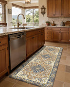 DEXI Kitchen Mats for Floor Cushioned, 23x59 Wide Runner Rug Non Slip, Waterproof Soft Comfort Standing Padded Anti Fatigue Decorative, Beige Brown
