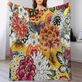 Boho Floral Throw Blanket Bohemian Colorful Flowers Print Mandala Blanket for Sofa Bed Couch Chair Or Dorm 30"x40"