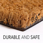 PLUS Haven Coco Coir Home Entrance Door Mat – 17.5" x 30" Come in Cozy Up Welcome Mat – Heavy-Duty Natural Fiber Doormat for Indoor & Outdoor Use