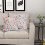 Easter Pink Blue Floral Pillow Covers 20x20 Set of 2 Spring Vintage Rustic Old Style Cute Flower Cream Print Decorative Outdoor Pillowcases Farmhouse Throw Cushion Case Decor for Couch Sofa Bed