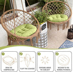 Tiita Outdoor Cushions Square Floor Pillow Thicken Tufted Seat Pad Large Floor Cushion for Yoga Meditation Living Room