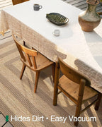 LUMI 4x6 Jute Area Rug for Living Room, Natural Handwoven Rugs Non Slip, Farmhouse Braided Carpets No Shedding for High Traffic, Dining Room, Indoor, Outdoor, Patio