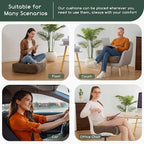 HIGOGOGO Tufted Corduroy Recliner Seat Cushion for Elderly, 20x20x6 Inch Extra Large Square Seat Cushion for Recliner Chair, Floor Pillow, Office Chair, Car, No Pressure on Thighs, Brown