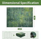 Washable Rugs 8x10 Area Rugs for Living Room-Green Modern Abstract Rugs for Bedroom,Dining Room,Large Soft Low Pile Carpet with Non Slip Rubber Backing,Neutral Accent Rug for Nursery Home Office