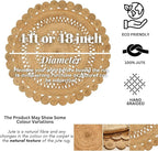 Hand Woven Braided Jute Rug - 4' Round - Reversible Farmhouse Rugs for Living Room, Bedroom, Dining Room, Kitchen - Natural Decorative Floor Circle Boho Entry Area Rugs - Round Rug 4ft
