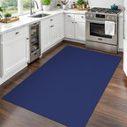 EARTHALL Woven Area Rug 3x5 Ft Washable Rugs for Entryway Braided Non Slip Rubber Backed Throw Rugs Door Mat Indoor Outdoor Entrance Cotton Carpet for Kitchen Foyer Front Door, Royal Blue/Navy