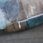 Britimes Throw Pillow Covers Modern Home Art Decor, 16 x 16 Inches Set of 2 Pillow Cases Decorative, Abstract Oil Painting Pillowcases for Bedroom, Living Room, Cushion Couch Sofa, Teal Grey