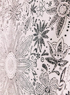 Neasow Bohemian Tapestry Wall Hanging, Beige White Floral Tapestry with Dotted Daisy Medallion Print Bedroom Boho Hippie Home Decor, 60x80 inches