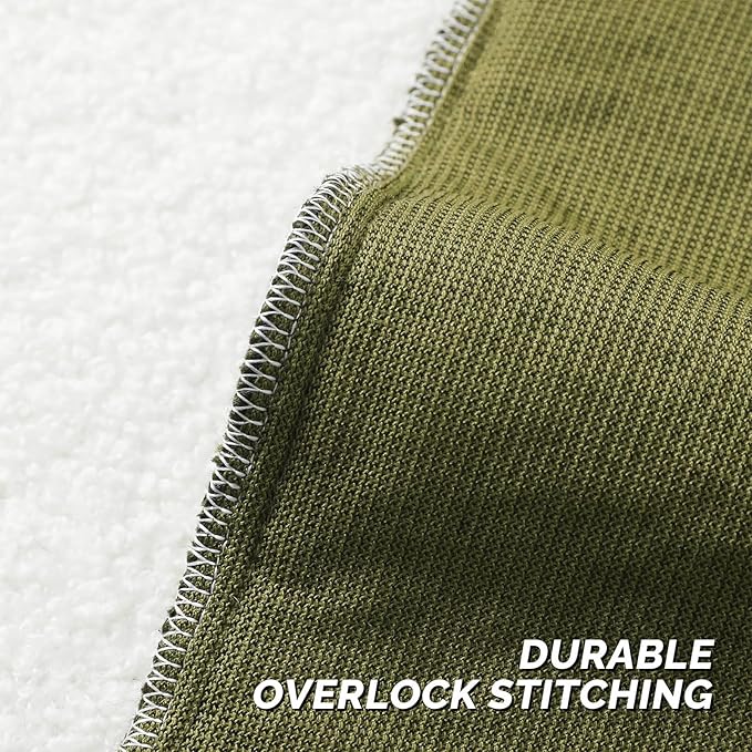 FUTEI Olive Green Throw Pillow Covers 26x26 Inch Set of 2,Furry Faux Fur Teddy Boucle Textured Cushion Covers,Soft Fluffy Decorative Euro Pillow Shams,Home Decor for Couch Bed Living Room Office Car