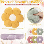 Coume 6 Pcs Flower Floor Pillows - 16 Inch Daisy Throw Pillows Cute Flower Decorative Floor Seat Cushions for Bedroom Home Sofa Chair Couch Decor(White, Pink, Purple, Yellow Green, Dark Green)
