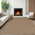 EARTHALL Woven Area Rugs 6x9 Ft Washable Living Room Rugs Non Slip Rubber Backed Dining Room Rug Braided Bedroom Rugs Indoor Floor Carpet for Living Room, Bedroom, Dining Room, Orange/Tan/Brown