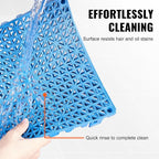 VEVOR Interlocking Tile 50PCS Blue, Drainage Tiles 12" x 12" Splicing, Soft PVC Interlocking Drainage Floor Tiles, Non-Slip Drainage Holes for Restroom, Bathroom, Kitchen, Pool, Wet Areas