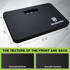 WORKPRO Extra Thick Kneeling Pad, 2-Pack, Soft Foam Cushioning for Knee, Large Foam Kneeler Mat for Gardening, Bathing Baby, Workout Supplies, 17.5 x 11 x 1.5 in, Black