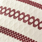 MIULEE Set of 2 Christmas Burgundy Boho Decorative Lumbar Pillow Covers 12x20 Inch Farmhouse Rustic Couch Throw Pillows Modern Cotton Cushion Covers Retro Macrame Woven Home Decor for Bed Sofa Chair