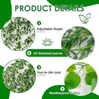 Der Rose 4Pcs Fake Plants Hanging Artificial Ivy Vine Faux Eucalyptus Hanging Plants, Boston Fern, String of Pearls for Living Room Aesthetic Bedroom Boho Kitche Wall Shelf Indoor Outdoor Decor