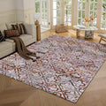 RUGSURE Washable Area Rugs, 6' x 9' - 1/6 Thick - Stain & Water Resistant Non-Slip - Perfect Resistant Rug for Living Room, Bedroom, Nursery, Pet & Child Friendly, Vibrant Colors Rugs, Purple