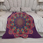 Mandala Throw Blanket Indian Hippie Bohemian Art Floral Texture Pattern Blanket for Sofa Bed Couch Chair Or Dorm 30"x40"