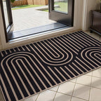 Tangsoo Easy Jute Rug 2x4 Small Rugs for Entryway,Washable Thin Outdoor Door Mat,Non-Slip Indoor Floor Carpet Farmhouse Throw Rainbow Rug for Kitchen Hallway Bedroom Front Porch