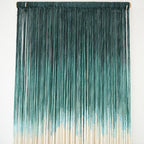 Macrame Wall Hanging Green Boho Handmade Ombre Wall Art Decor for Living Room Bedroom Fiber Art 15''W*39''L