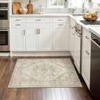 Washable Runner Rug 2x3 Runners for Hallways, Ultra-Thin Carpet Runners for Entryway Anti Slip Backing Runner Rugs for Kitchen Laundry Room Indoor Hallway (Ivory/Beige)