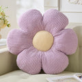 Flower Pillow, Purple Throw Pillows Cute Daisy Decorative Pillow for Bed, Sofa, Couch.19.6" Purple Round Cushion Seating Home Decorative