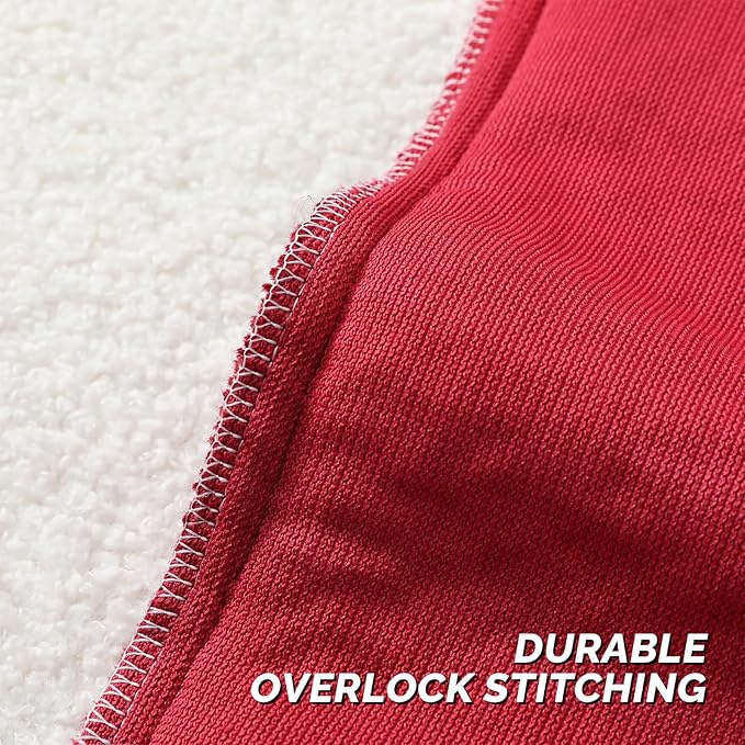 FUTEI Maroon Throw Pillow Covers 16x16 Inch Set of 2,Furry Faux Fur Teddy Boucle Textured Cushion Covers,Soft Fluffy Decorative Pillow Case,Home Decor for Couch Bed Living Room Office Car