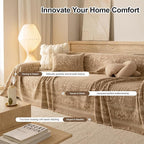 ROOMLIFE Couch Cover Boho Sofa Covers for 3 Cushion Couch Washable, Furniture Protector Sofa Couch Cover for Dogs, Soft Breathable Sofa Slipcover, Couch Throw Blankets with Tassels 71''X150''