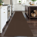 EARTHALL Runner Rug 3x12 Ft Washable Runners for Hallways Extra Long Woven Non Slip Entryway Runner Braided Kitchen Runner Indoor Outdoor Carpet Runners for Entryway, Hall, Foyers, Brown
