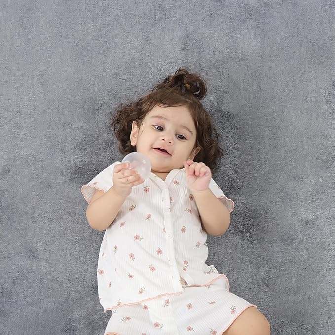 1.3" Thick Baby Floor Play Mat 50x50, Basic Padded Foam Mat for Tummy Time Crawling, Non Slip Cushioned for Babies Toddlers Infants Kids (Light Grey)