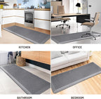 HappyTrends Anti-Fatigue Floor Mat - 4/5 Inch Thick, Waterproof Non-Slip, Heavy Duty Ergonomic Comfort Rug for Kitchen, Office, Sink, Laundry (22"x72", Gray)