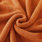 Homiest Decorative Knitted Throw Blanket with Fringe, Lightweight & Soft Acrylic Knit Blanket Tassel for Couch, Sofa, Bed (Dark Orange, 50 x 60 Inch)