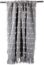 DII Woven Loop Throw Collection, 50x60, Gray