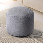 Dual-Size Corduroy Ottoman with Hidden Zipper – Ergonomic Memory Foam Footrest Poufs for Office Desks, Couches & Delicate Floors,Dark Gray 26"x 18"