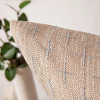 MIULEE Pack of 2 Decorative Burlap Linen Spring Throw Pillow Covers Modern Farmhouse Pillowcase Rustic Woven Textured Cushion Cover for Sofa Couch Bed (18''x18'', Tan)