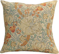 Charlotte Home Furnishings Throw Pillow Covers Decorative Boho Pillow Cover for Couch Living Room Golden Lily Light Square Cushion Cases 18x18 in European Cotton Jacquard Woven Cozy Bedroom Decor