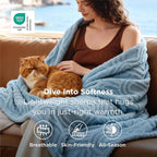 Bedsure GentleSoft Blue Throw Blanket for Women - Super Soft & Cozy, Fleece Blankets for Girls, Ideal for Couch & Bed, 50x70 Inches